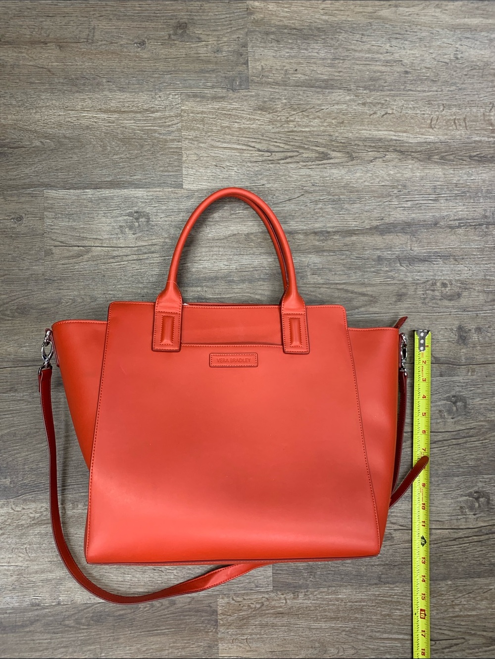 Vera Bradley Red Structured Tote with Removable Strap